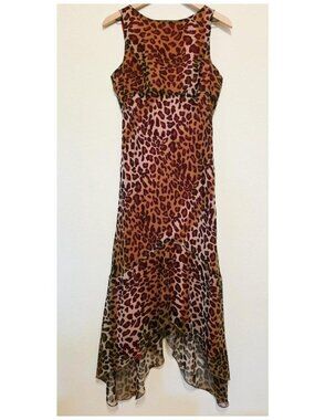 Joseph Ribkoff leopard print handkerchief hem dress 🐆✨